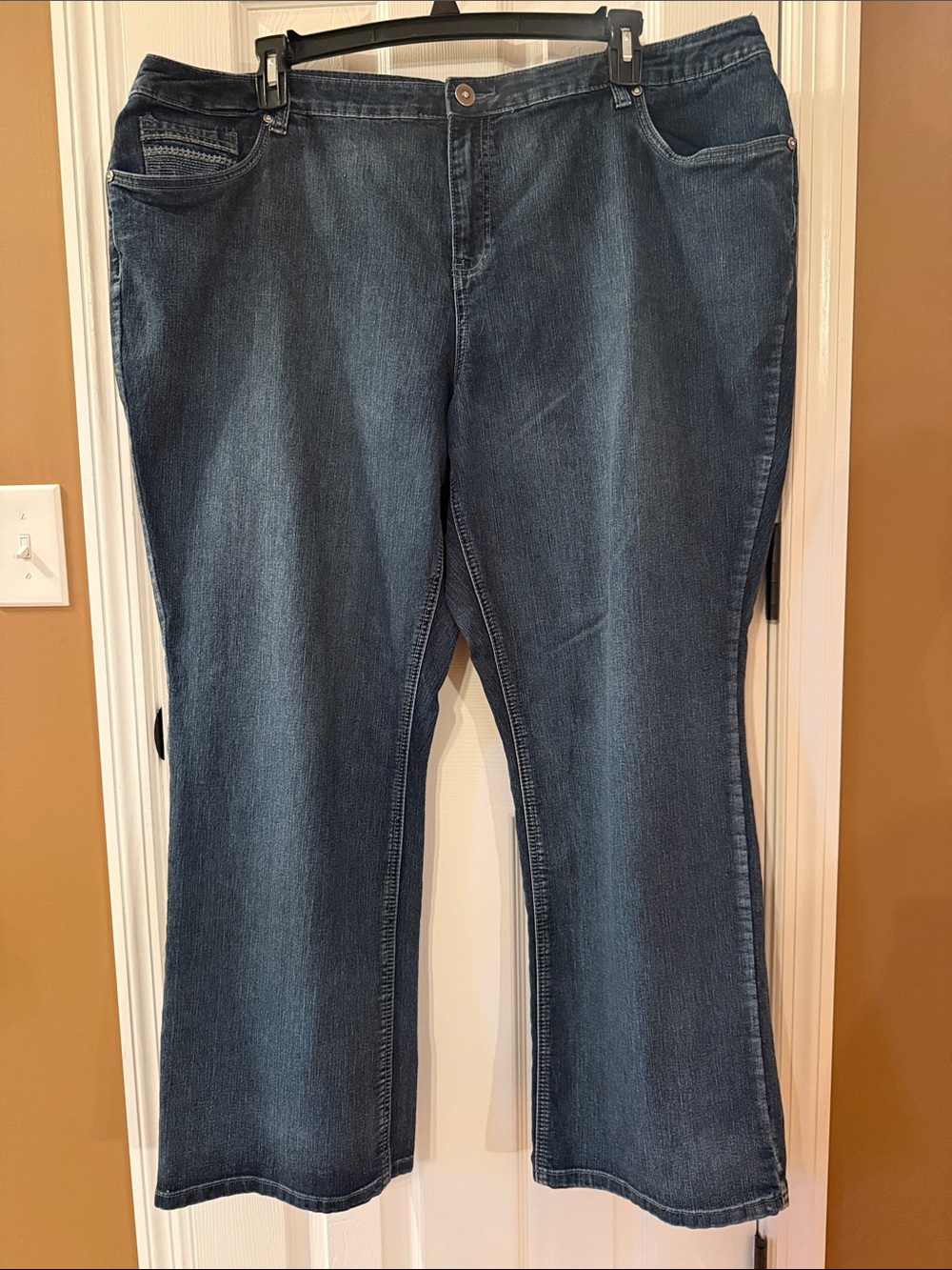CJ Banks Black Denim Jeans with Label Detail
